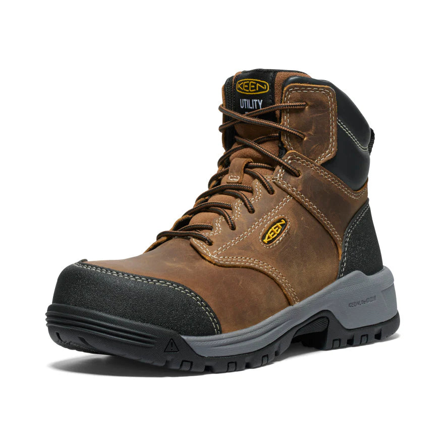 Womens 6" ESD HR Bison/Blk Boot