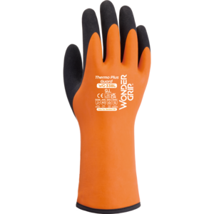 Thermo Plus Latex Coated Ext Cuff Gloves Org, XL/10