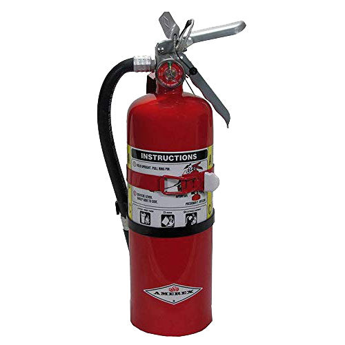 Amerex 5 lb ABC Fire Extinguisher with Aluminum Valve and Vehicle Bracket