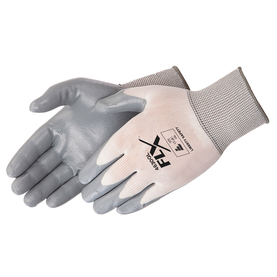 QGrip Nylon Palm Coated Glove Gray, Dozen