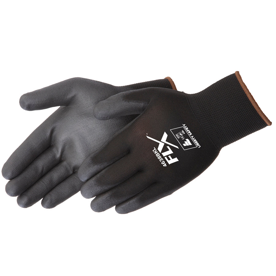 Black PU palm on black shell, 1 Dozen