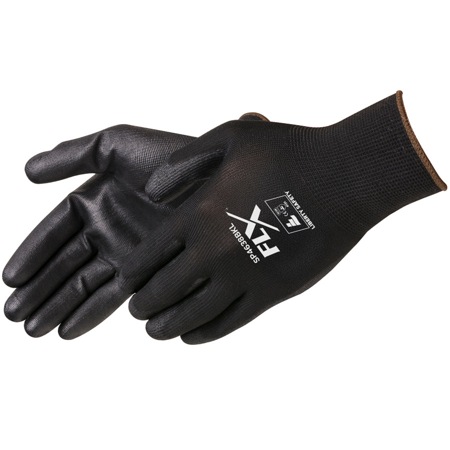 Nylon/Polyester Shell, PU Palm Glove