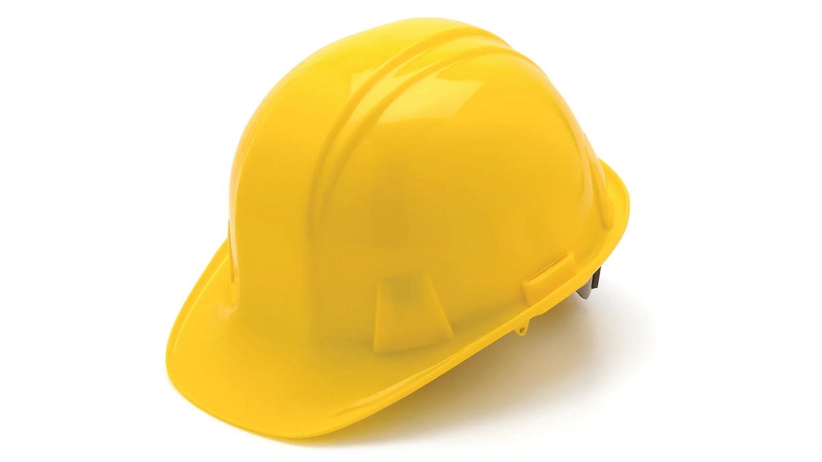 Yellow Standard Shell 6 Pt Ratchet Suspension Hardhats