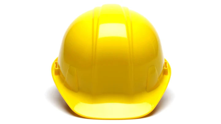 Yellow Standard Shell 6 Pt Ratchet Suspension Hardhats