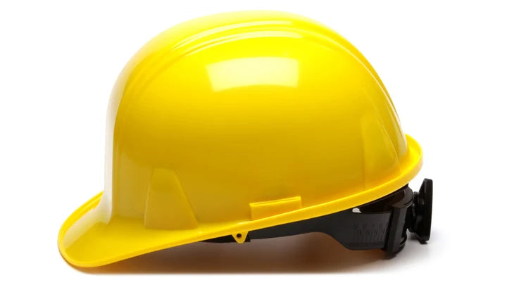 Yellow Standard Shell 6 Pt Ratchet Suspension Hardhats