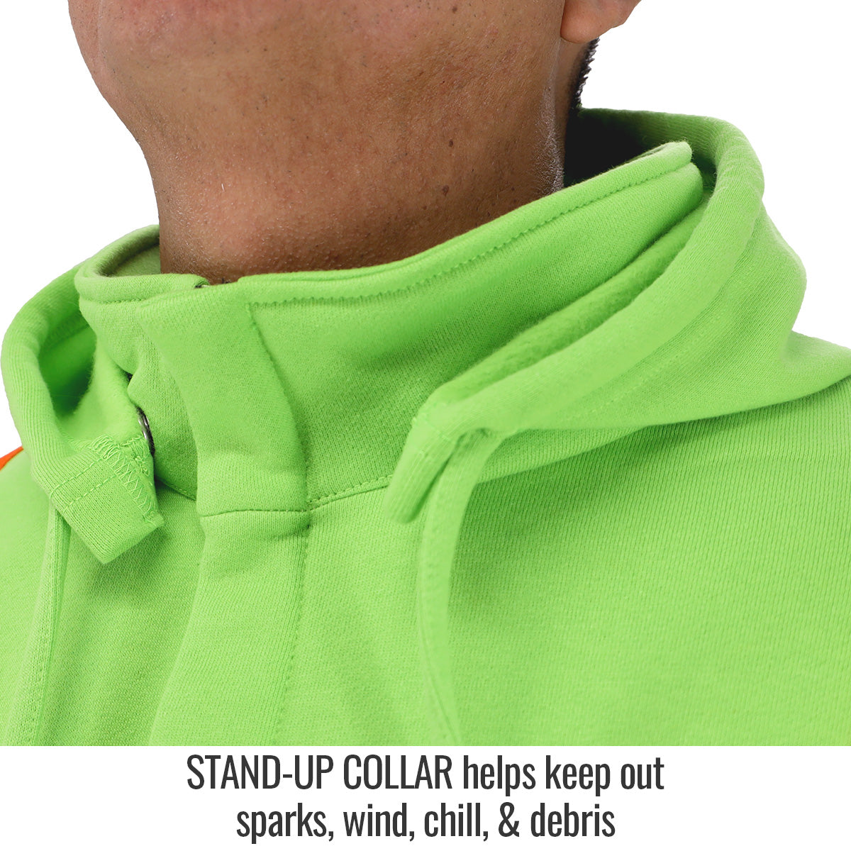 12oz FR Cotton Full Zip Hoodie Sfty Lime