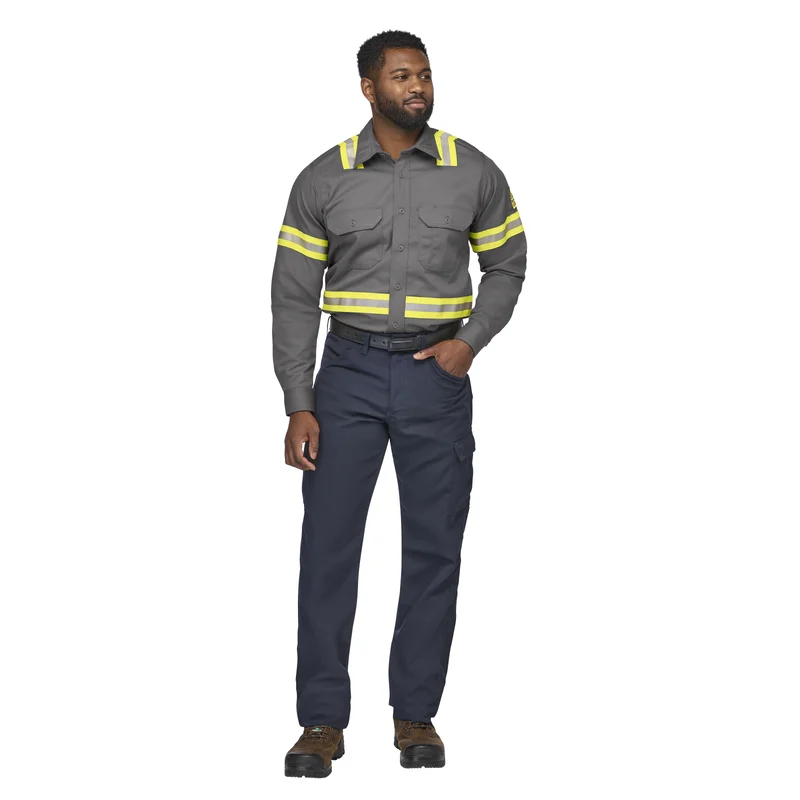 CAT 2 AR/FR Men's Midweight Enhanced Visibility Uniform Shirt