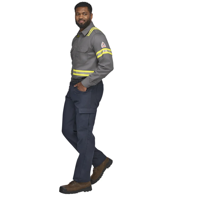CAT 2 AR/FR Men's Midweight Enhanced Visibility Uniform Shirt