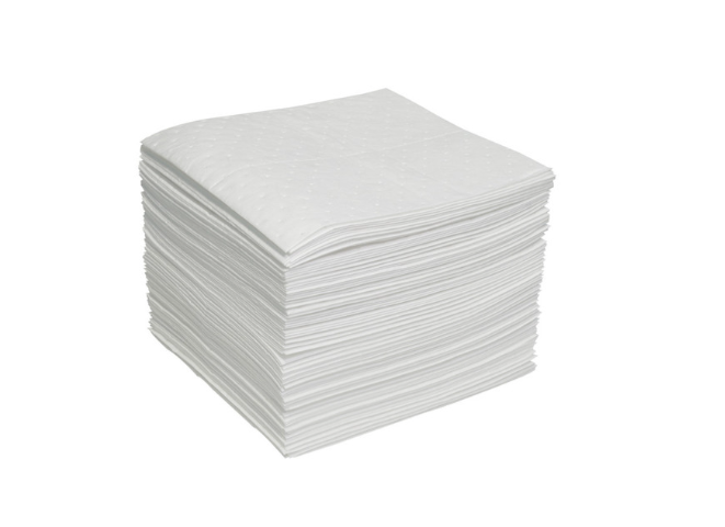 White Oil Only Bonded Absorbent Pads