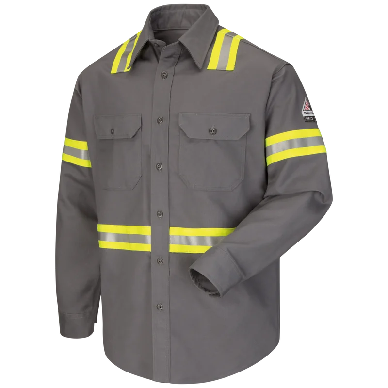 CAT 2 AR/FR Men's Midweight Enhanced Visibility Uniform Shirt