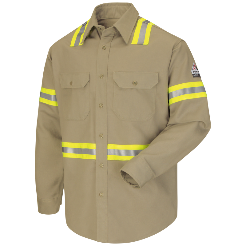 CAT 2 AR/FR Men's Midweight Enhanced Visibility Uniform Shirt