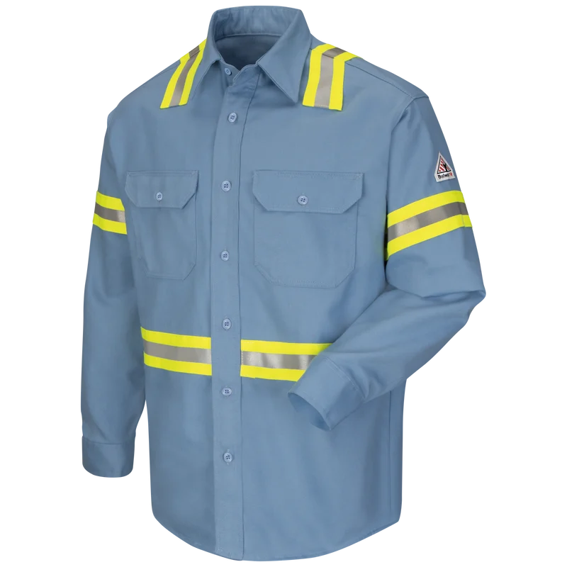 CAT 2 AR/FR Men's Midweight Enhanced Visibility Uniform Shirt
