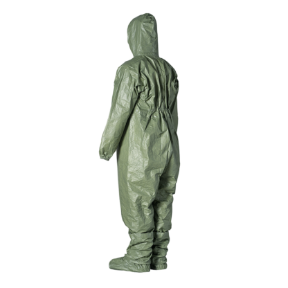 DuPont Tychem 2000 SFR Coverall. Attached Hood (Respirator Fit) Green, Case of 4