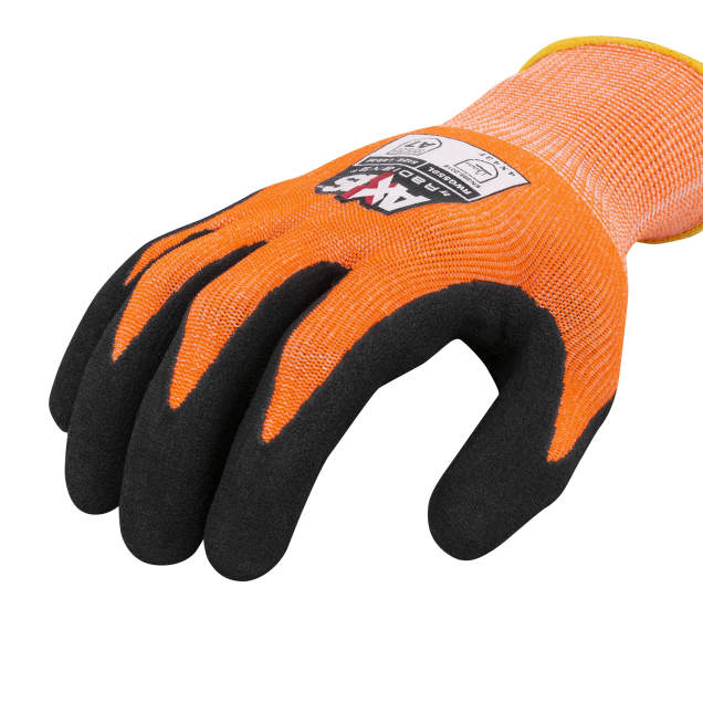 AXIS HiVis Orange Nitrile Coated Glove