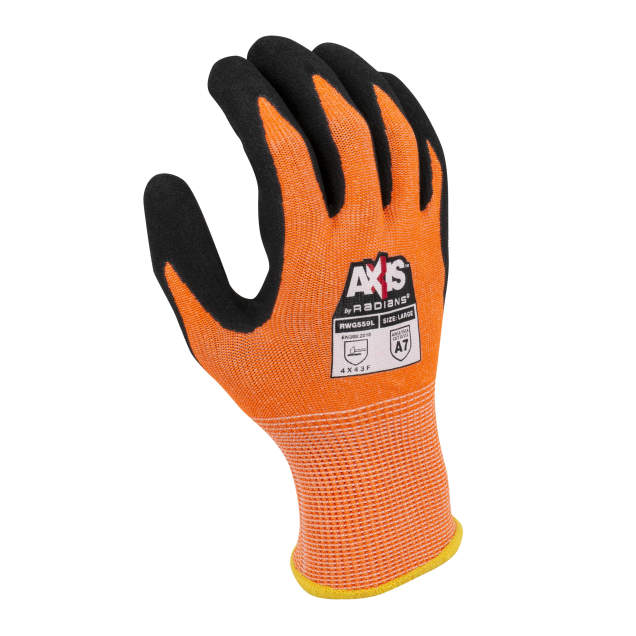 AXIS HiVis Orange Nitrile Coated Glove