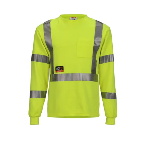 Long Sleeve FR Tee Hi-Viz Yellow 5/pkg