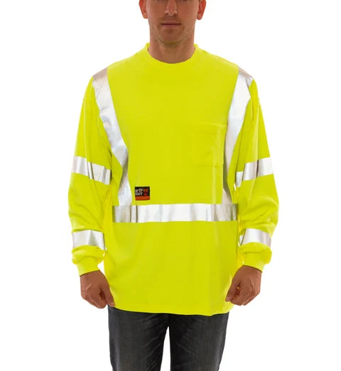 Long Sleeve FR Tee Hi-Viz Yellow 5/pkg