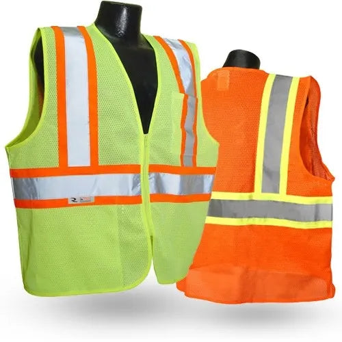 Type R Class 2 Economy Safety Vest with Two-Tone Trim, Orange