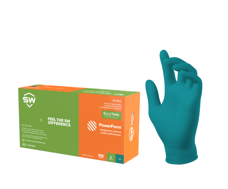 P-Free Teal Nitrile Glove, Box of