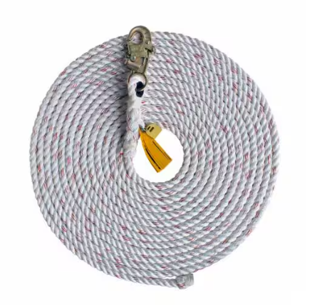DBI 250' Lifeline, 5/8" Rope w/Snap Hook