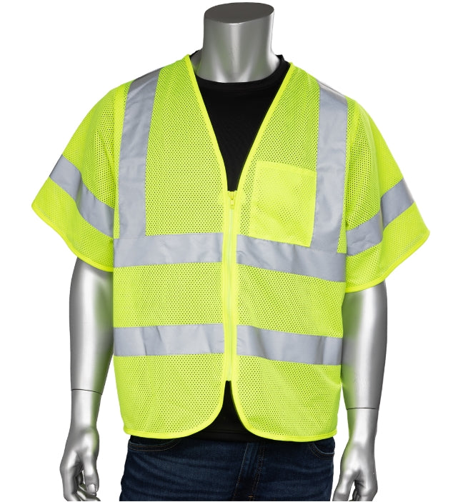 ANSI Type R Class 2 Two Pocket Zipper Mesh Vest
