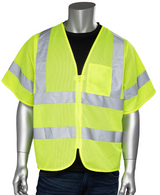 ANSI Type R Class 2 Two Pocket Zipper Mesh Vest