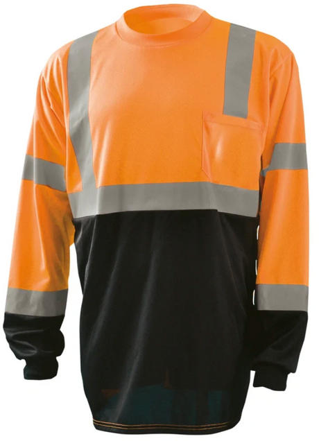 Black Bottom Wicking Birdseye Long Sleeve Shirt