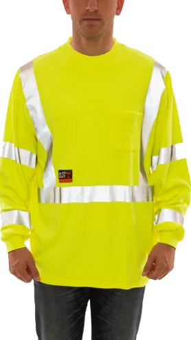 Class 3 FR Long Sleeve Tee HiVis Yellow