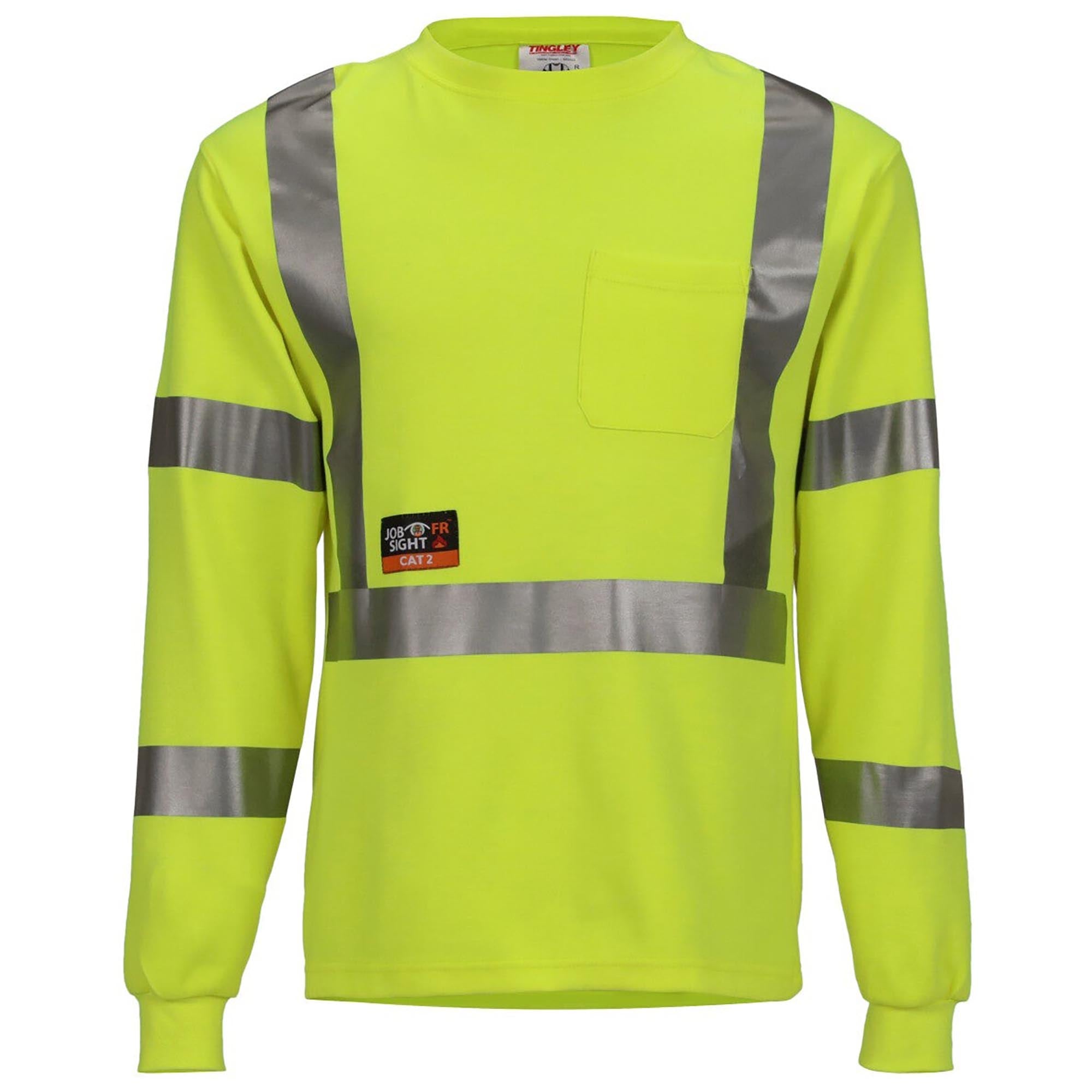 Long Sleeve FR Tee Hi-Viz Yellow 5/pkg