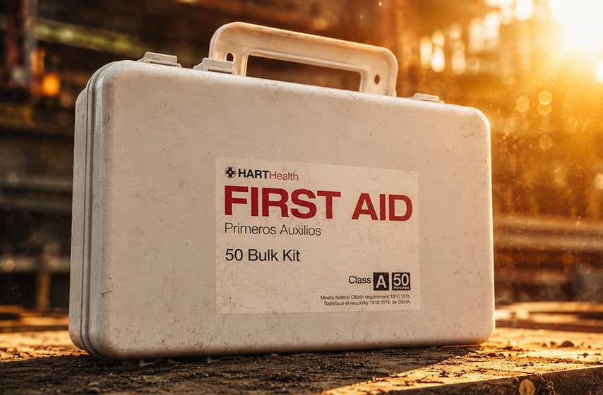 Workplace first aid kits for jobsites, warehouses, and industrial safety programs 