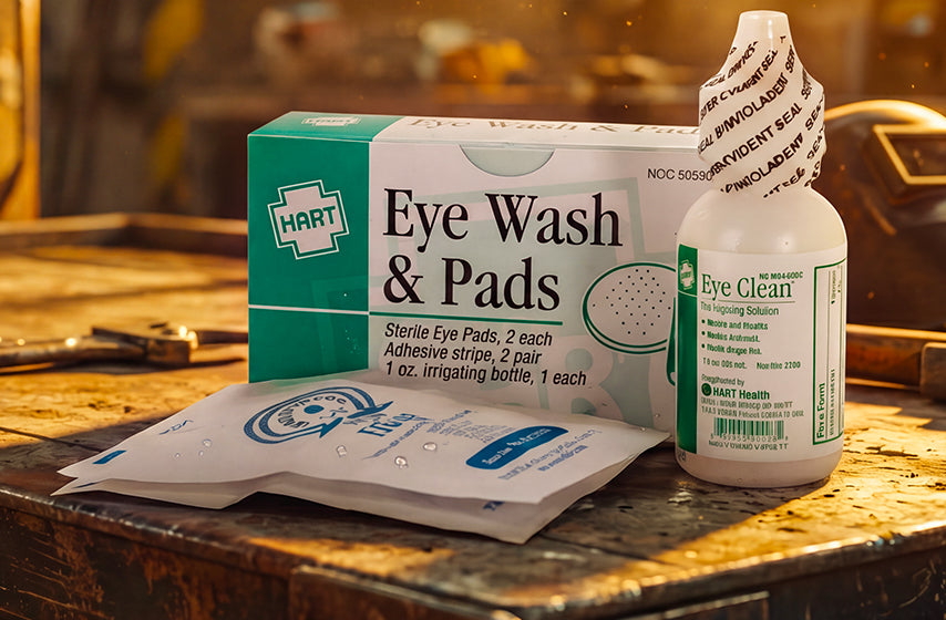 Emergency eyewash supplies for workplace safety and first aid preparedness 
