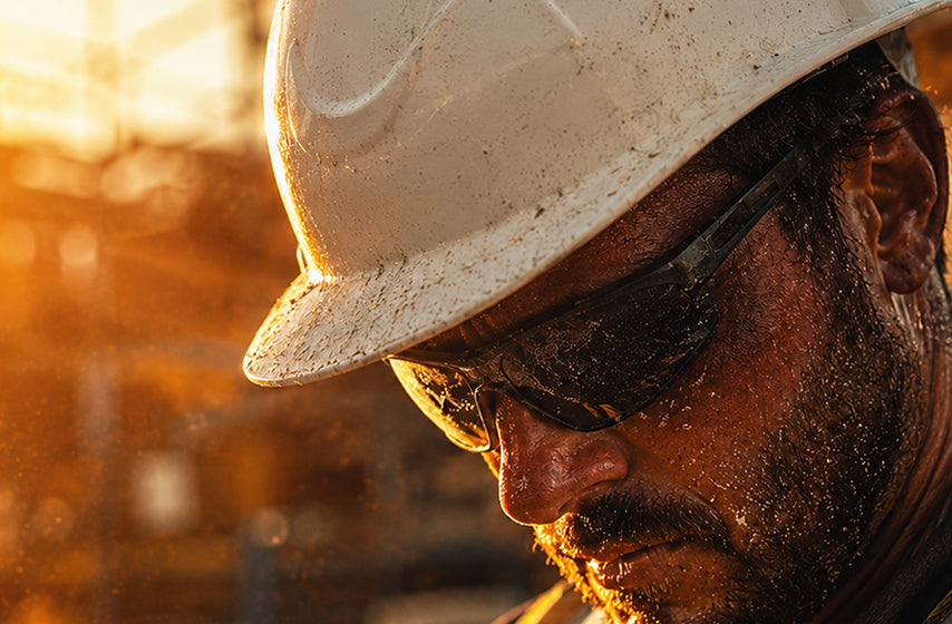 6-point suspension hard hat for secure fit, comfort, and impact protection