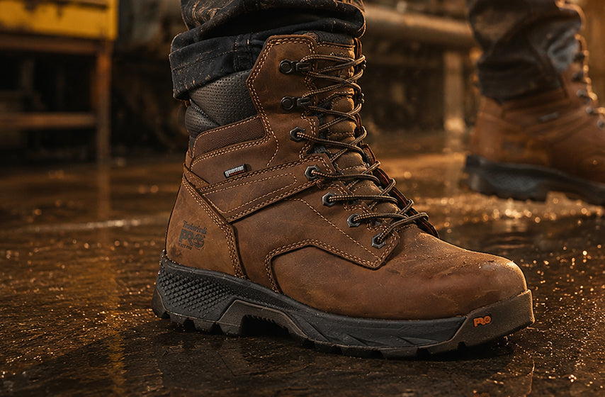 Slip-resistant safety shoes for hazardous work environments