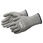 GRAY PU COATED CUT RESISTANT GLOVES