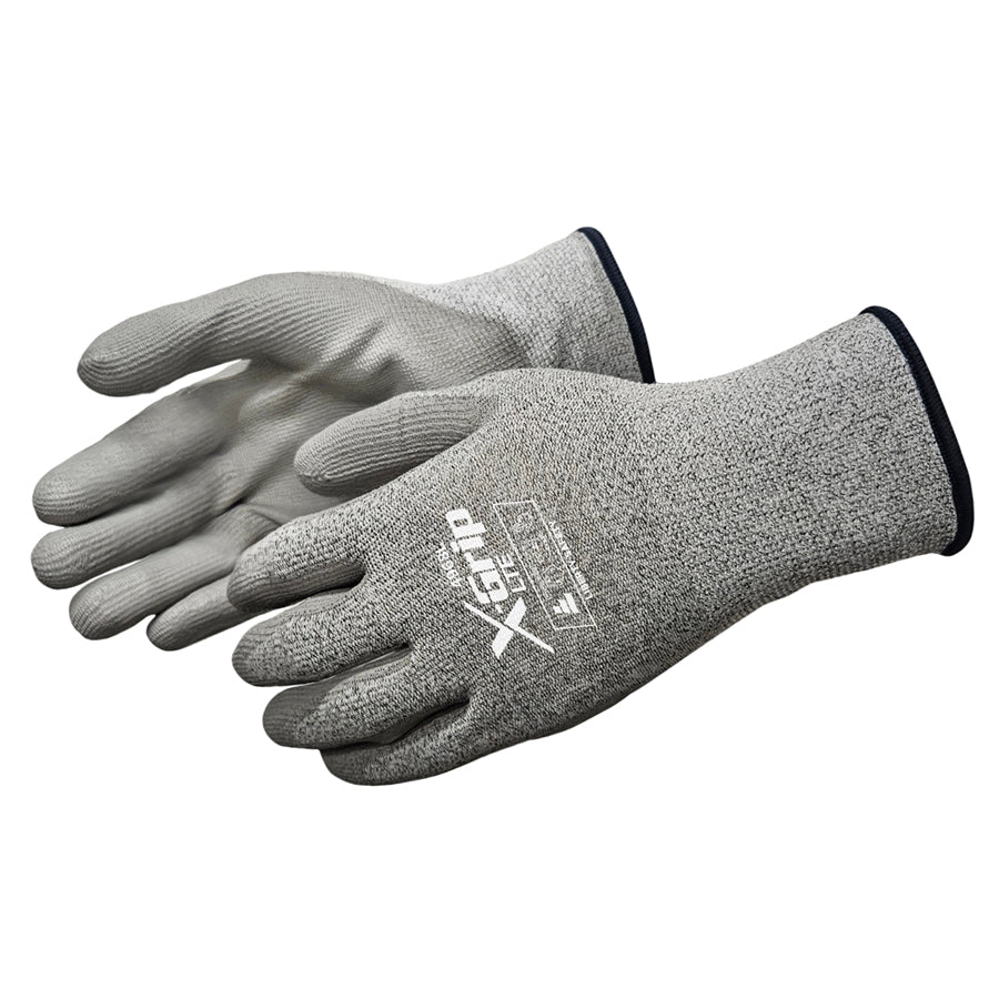 GRAY PU COATED CUT RESISTANT GLOVES