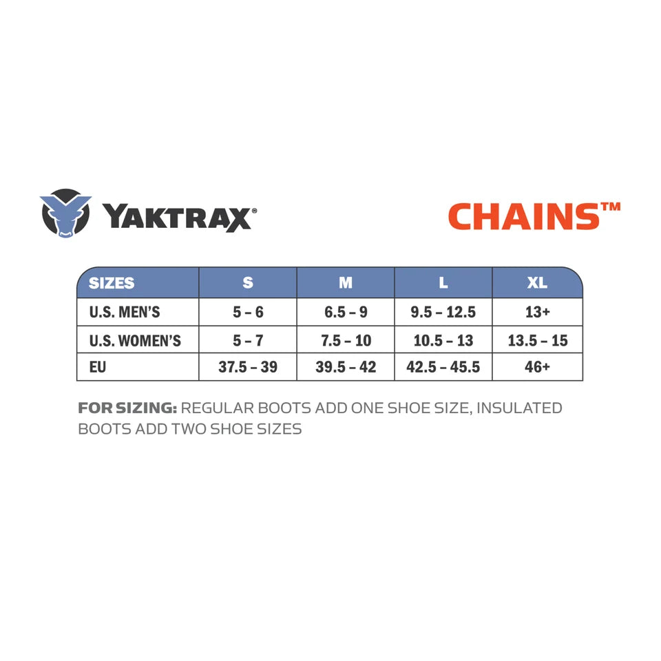 YAKTRAX Ice Traction Chains, Sz: 5-6