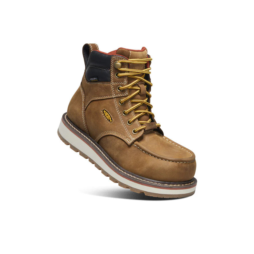 Women's KEEN Utility 6" Composite Toe WP Wedge Sole Moc Toe Work Boot