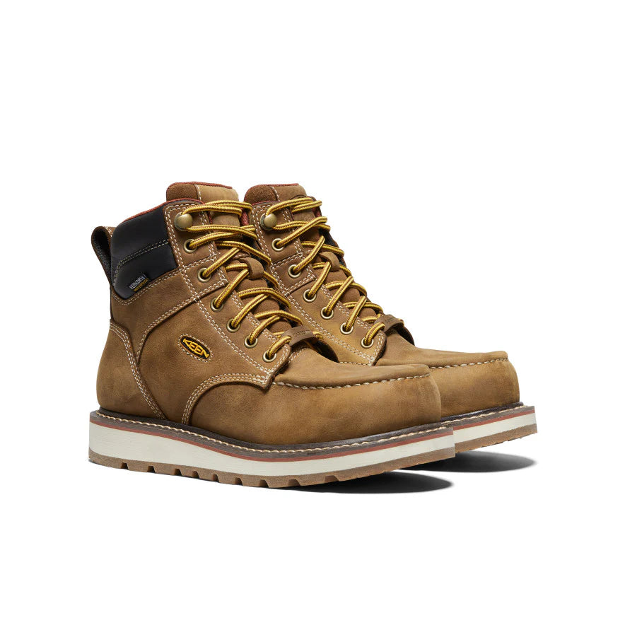 Women's KEEN Utility 6" Composite Toe WP Wedge Sole Moc Toe Work Boot