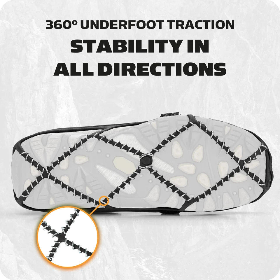 Yaktak Pro Winter Ice Cleats Women's 10.5-12.5, Men's 9-11