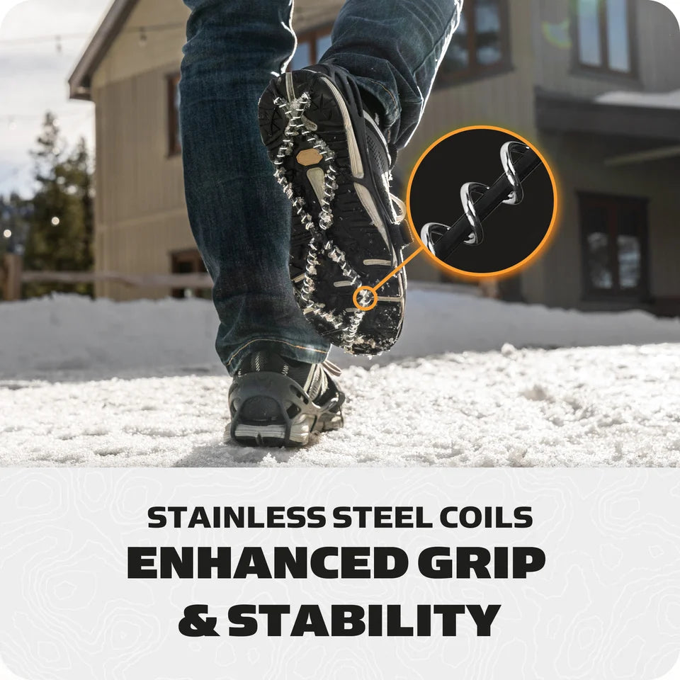 Yaktak Pro Winter Ice Cleats Women's 10.5-12.5, Men's 9-11