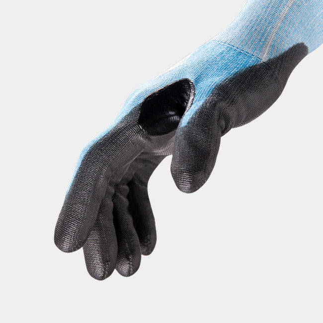 Helix Cut A5 Glove 15G HPPE Steel Glass Blend PU dip