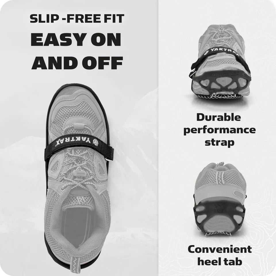 Yaktak Pro Winter Ice Cleats Women's 10.5-12.5, Men's 9-11