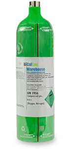 58L Calibration Gas Pentane Equivalent  LEL (1.45% Methane), 15% O2, 60 PPM CO, 20 PPM H2S