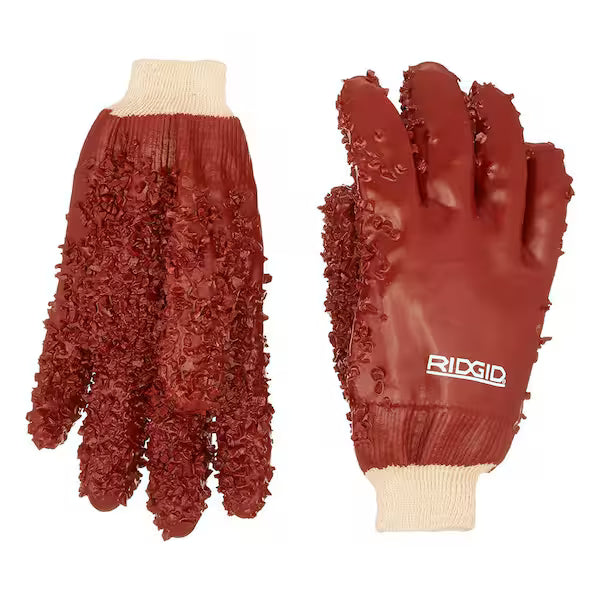 Red PVC Chip Glove THD