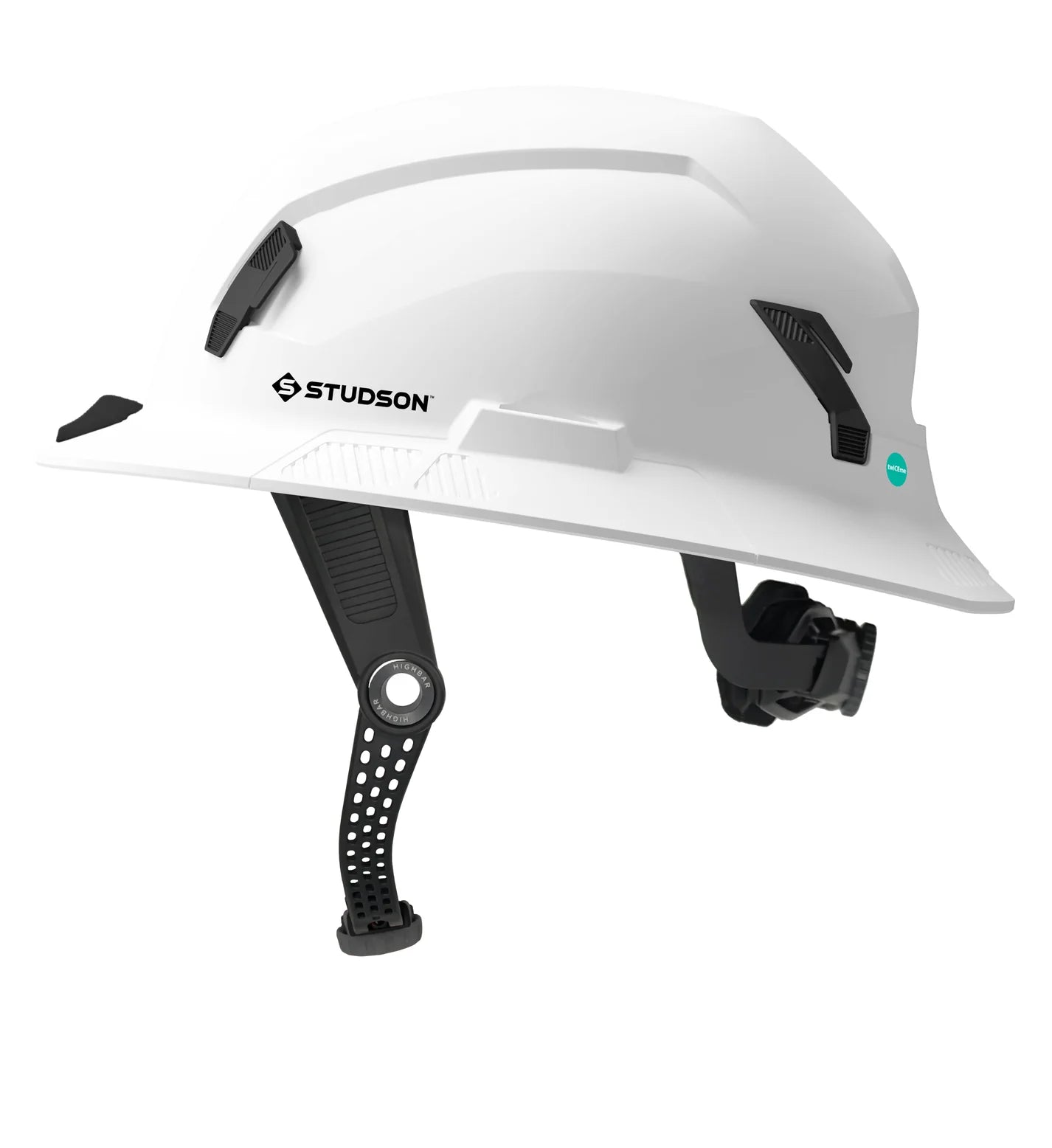 Hard Hat Full Brim Type 2 Non-Vented High Bar Chin Strap, White