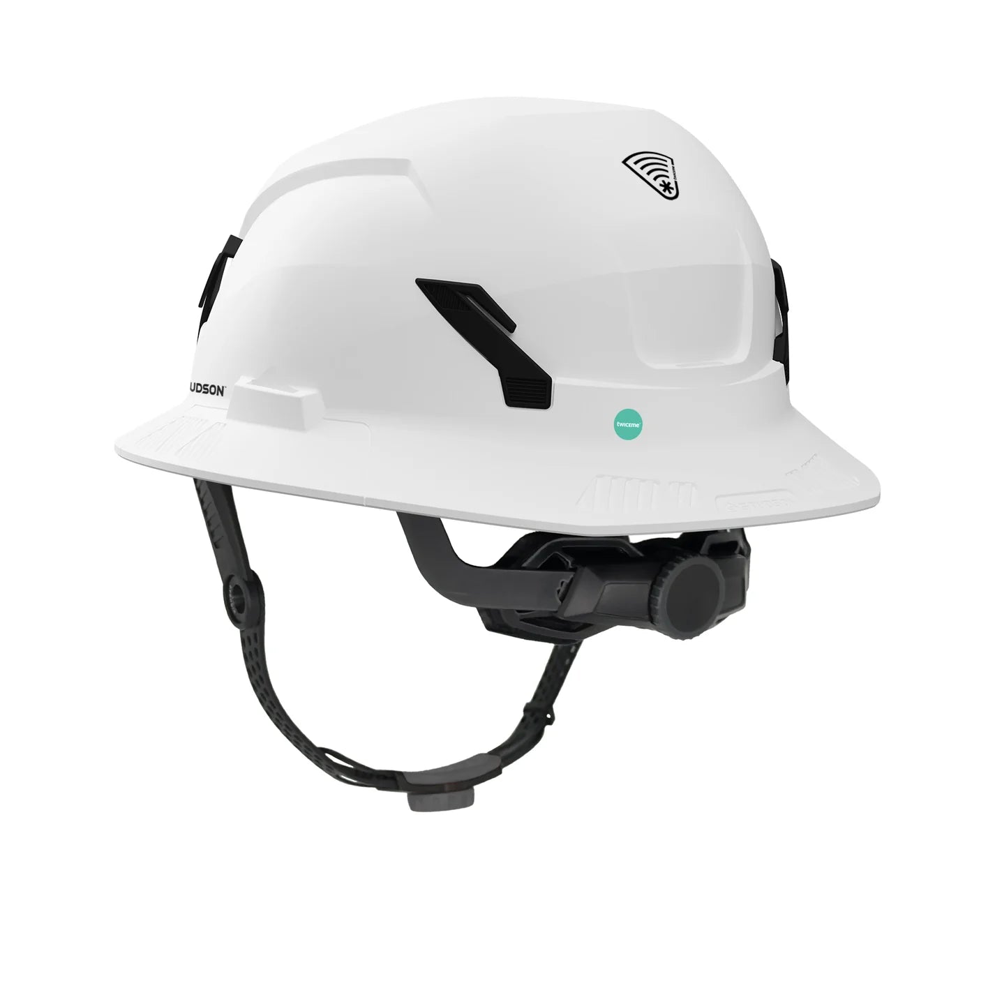 Hard Hat Full Brim Type 2 Non-Vented High Bar Chin Strap, White