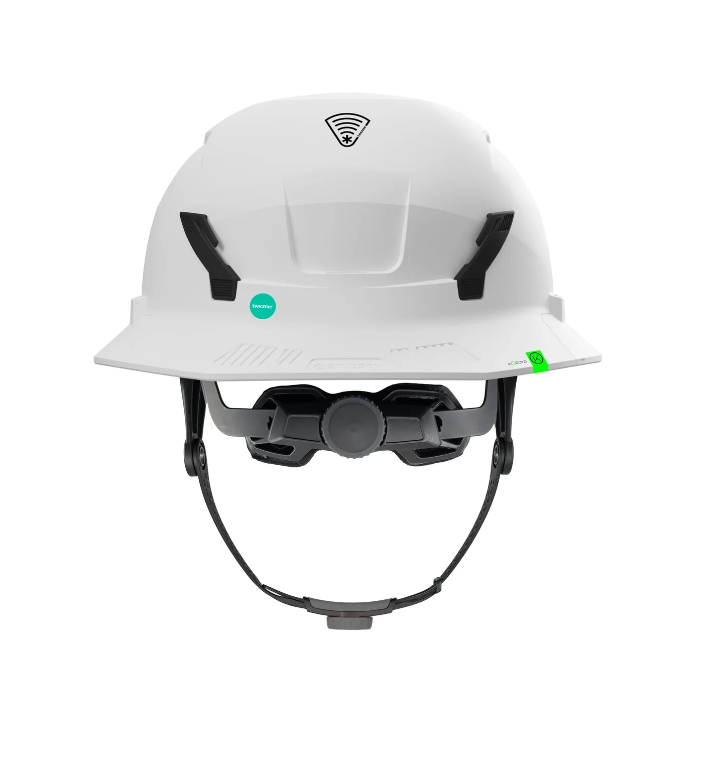 Hard Hat Full Brim Type 2 Non-Vented High Bar Chin Strap, White