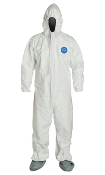 Tyvek Coveralls w/Hood & Boots, Case of 25