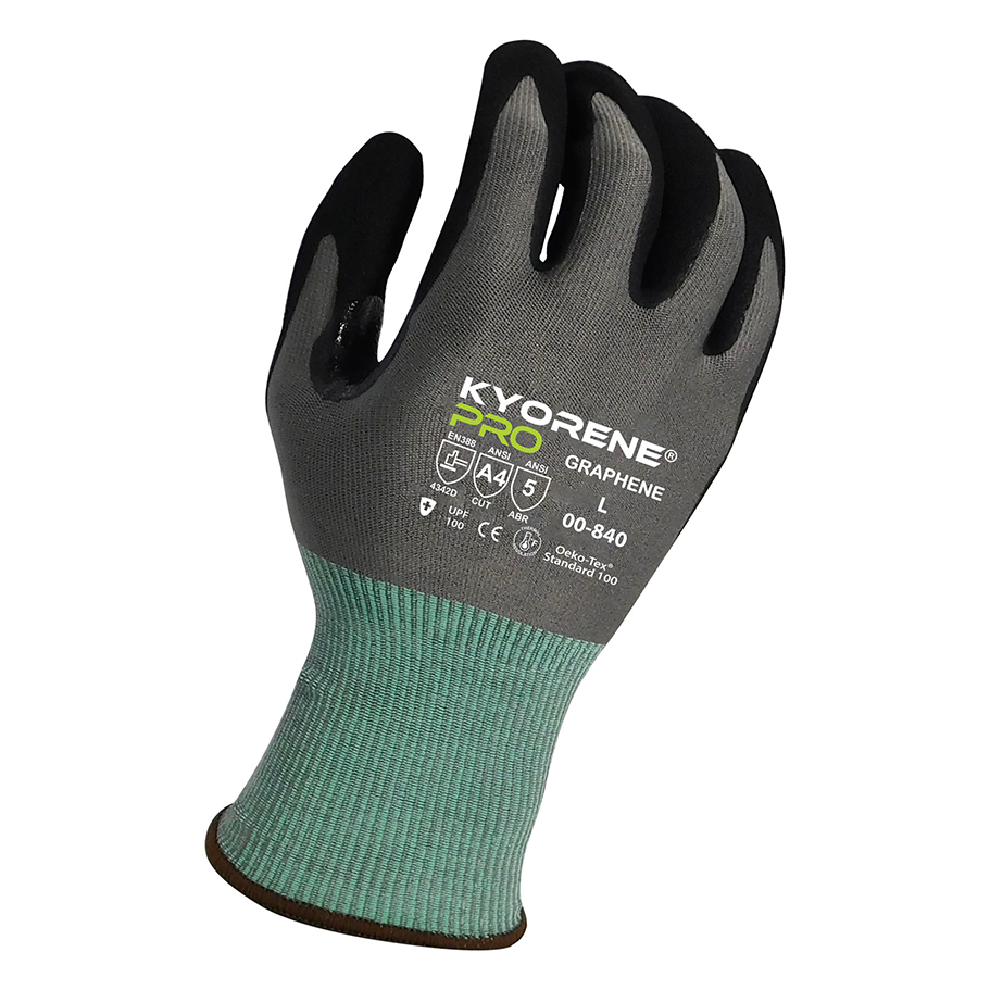 A4 Cut Resistant Kyorene Pro MicroFoam Nitrile Palm Gloves - 12 Pack