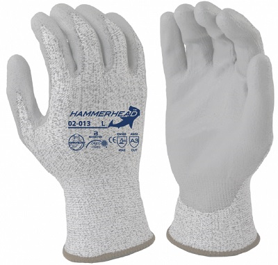 A3 PU Cut Resistant Basetek Polyurethan Coated Gloves- Single Pair